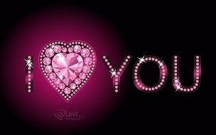 i love you pink drawing