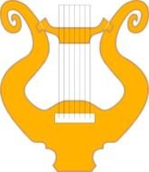golden harp as a picture for clipart