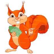 clipart of the cute squirrel