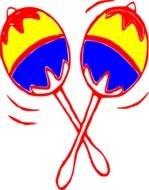 Maracas as a graphic illustration