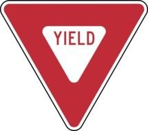 Yield Sign as a graphic illustration