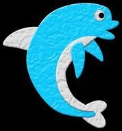 plasticine blue dolphin