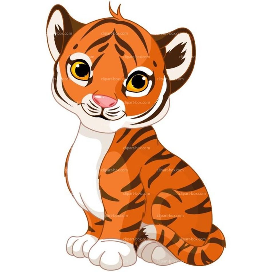 Baby Tiger Cartoon Clip Art N3