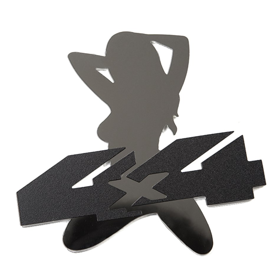 car logo on a background of a female silhouette