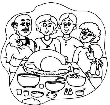 Thanksgiving Family Coloring Pages