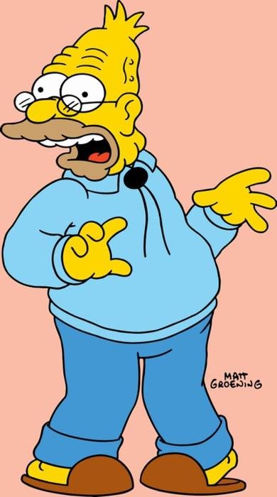 the grandfather in the cartoon about the simpsons