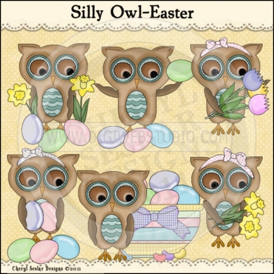 Easter Owl Clip Art