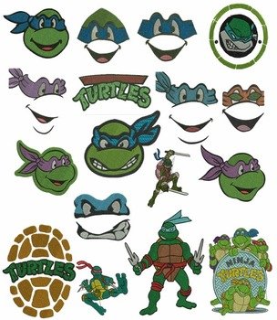 Teenage Mutant Ninja Turtle Embroidery Design