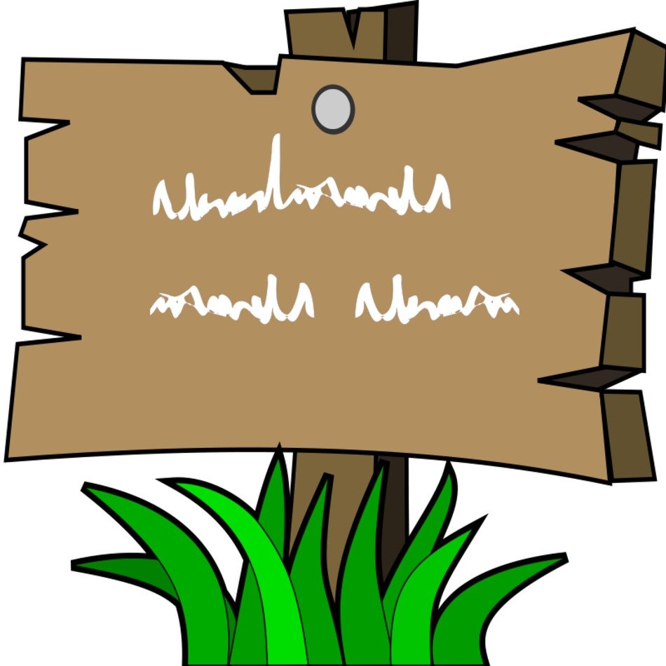 Wood Sign Clip Art drawing