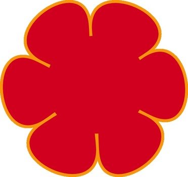 Orange Flower Clip Art N14