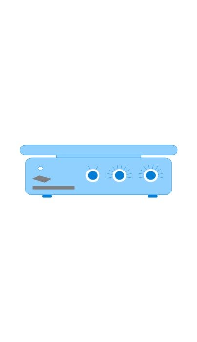 blue tool on a white background