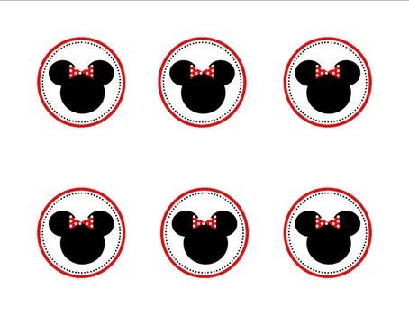 Minnie Mouse Cupcake Topper Template