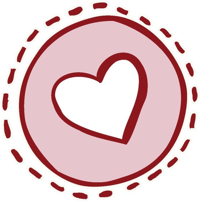 Heart in circle clipart