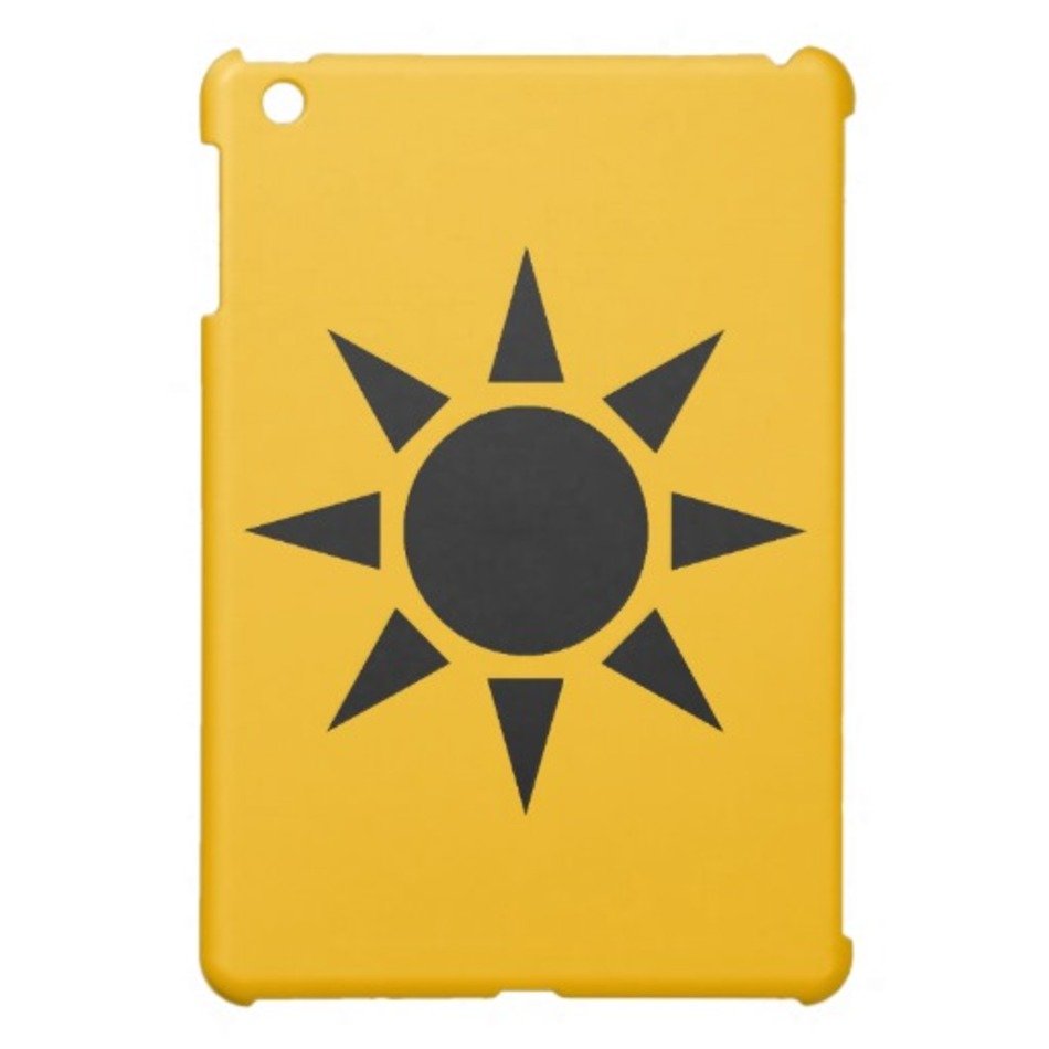 Black And Gold Sun Clip Art IPad Mini Cases