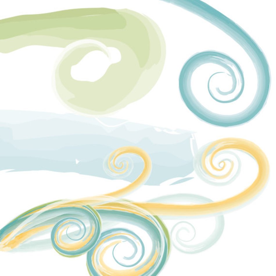 Green Swirls Border Clip Art N3
