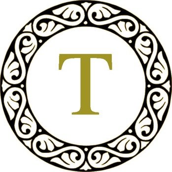 Letter T Monogram Clip Art