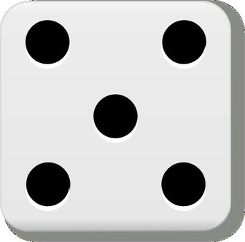 Dice 5 Clip Art