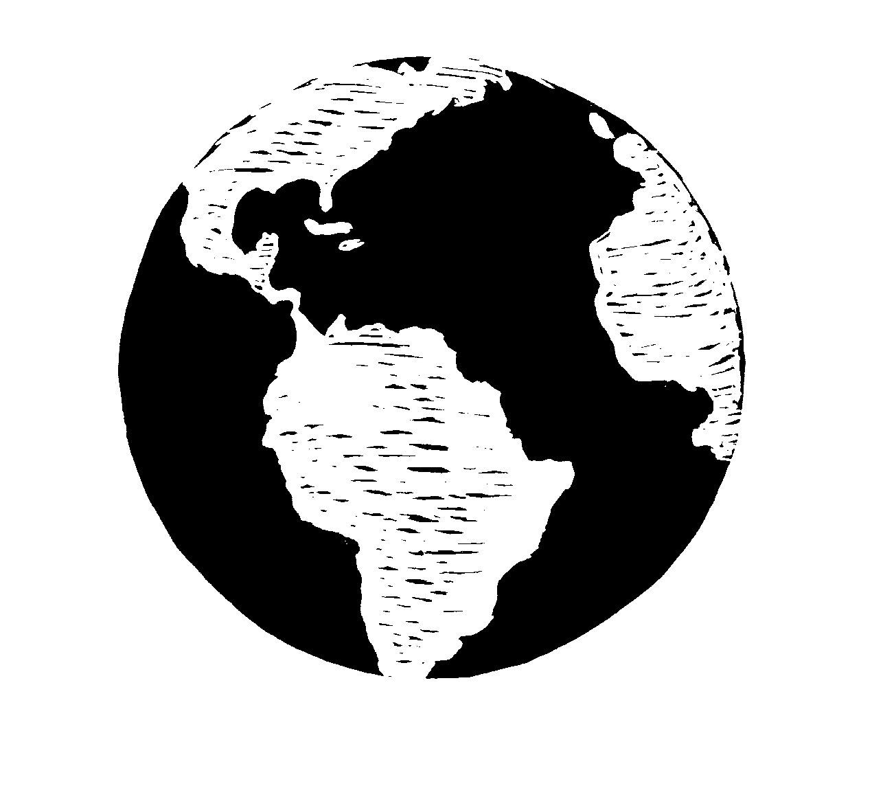 Black And White Globe Clip Art Drawing Free Image Download 6332