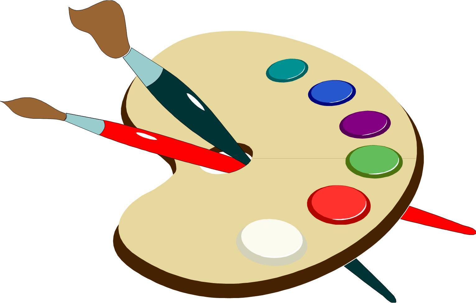 Картинка палитра с красками для детей