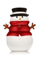 drawn cartoon snowman in a red vest
