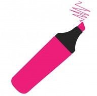 Pink Highlighter Marker Pen