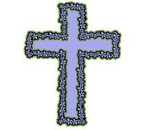 Purple Easter Cross Clip Art