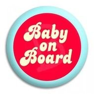 Baby On Board, round sticker