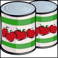 Clipart of Canned Food