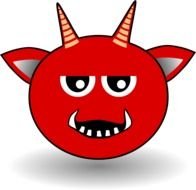 Funny Devil Cartoon as a graphic illustration