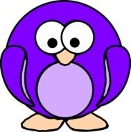 Purple Penguin Clip Art N2