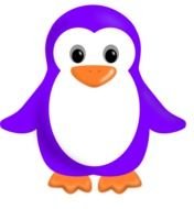 Purple Penguin Clip Art N4