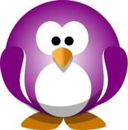 Purple Penguin Clip Art PNG And SVG