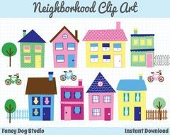 Neighborhood House Clip Art N3