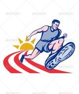 Cartoon Marathon Runner N4