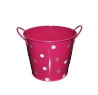 pink polka dot bucket