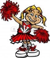 Cheerleader Cartoon Clip Art N20