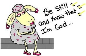 drawing of a sheep in love