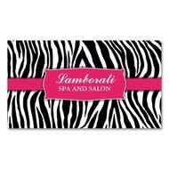 Pink Zebra Business Cards