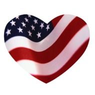 Heart Shaped American Flag N2