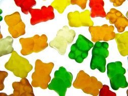 colorful Gummy Bears, background