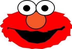 Elmo red face Clip Art drawing