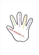 palm with beautiful inscriptions as an illustration