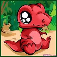 Cute Dinosaur Cartoon Drawings