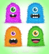 Cute Cartoon Monsters N5