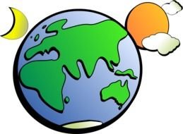 Color Version Of Earth From A More Aussie Down Under Perspective
