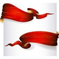 Beautiful red ribbons clipart