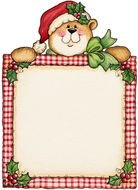 Christmas bear border drawing