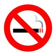 No Smoking street Sign drawing