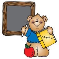 Teacher bear drawing