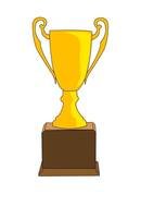 Beautiful golden trophy clipart